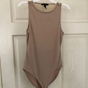 Beige Mesh Body Suit